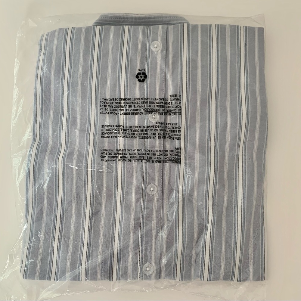 Steven Alan Light Blue Stripe Button Down LS Shirt - Picture 2 of 4
